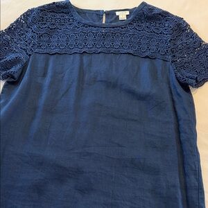 J.Crew women’s navy linen top